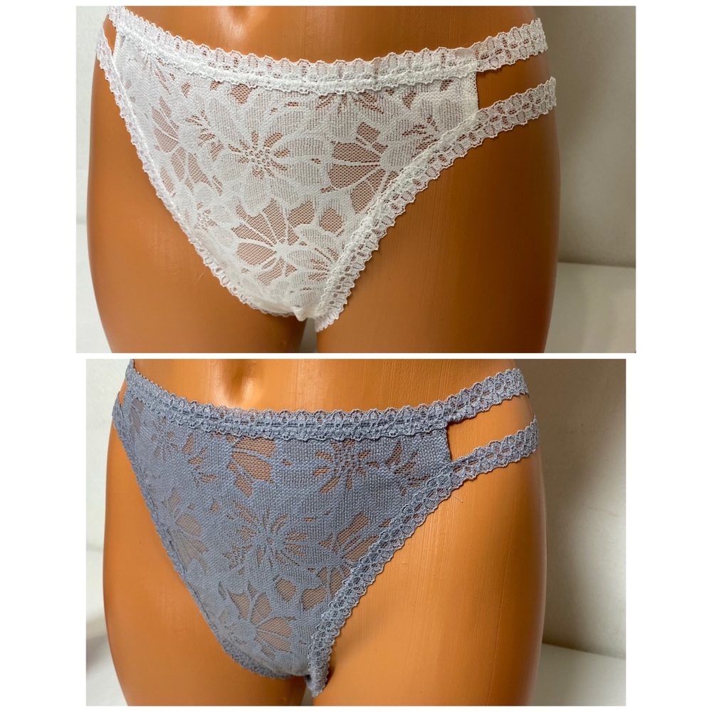 2 PINK VS LACE STRAPPY THONG BUNDLE - Picture 6 of 6